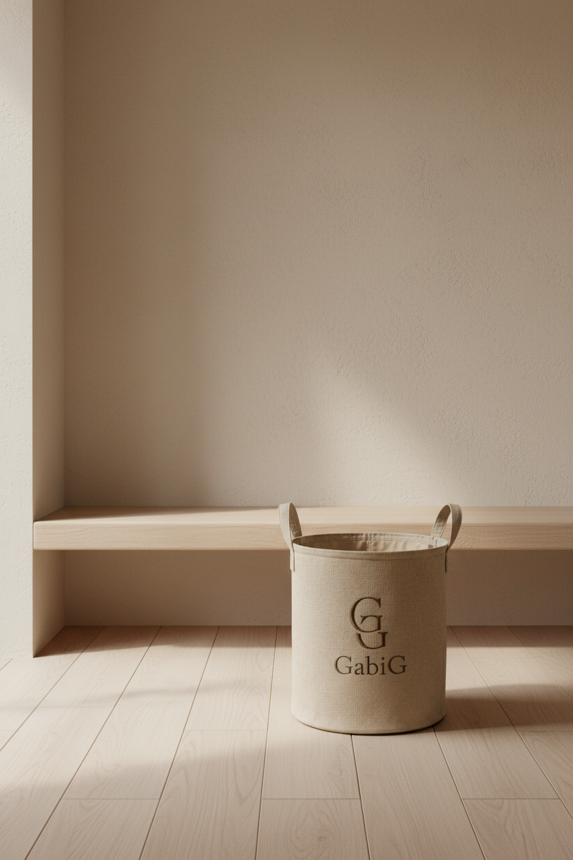 GabiG Laundry Basket lifestyle — bathroom interior