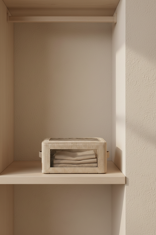 GabiG Storage Box S lifestyle — warm interior shelf